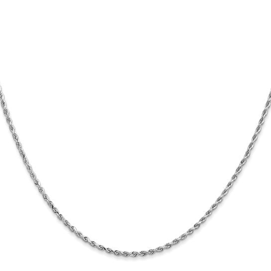 1.5mm Solid Gold Diamond-Cut Rope Chain Necklace
