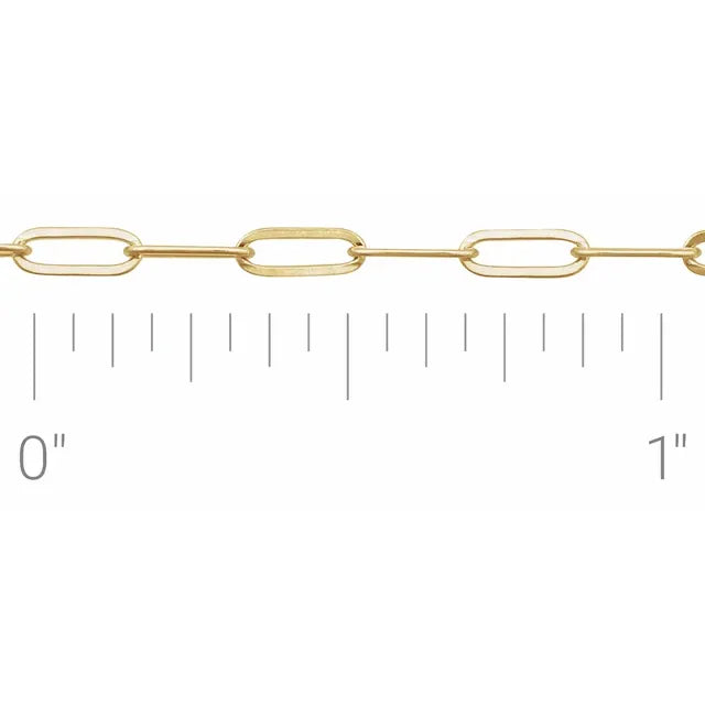 2.1mm Paperclip-Style Chain By The Inch Permanent Jewelry
