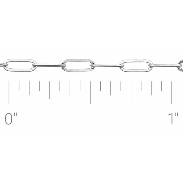 2.1mm Paperclip-Style Chain By The Inch Permanent Jewelry