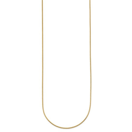 1mm Solid Gold Franco Chain Necklace
