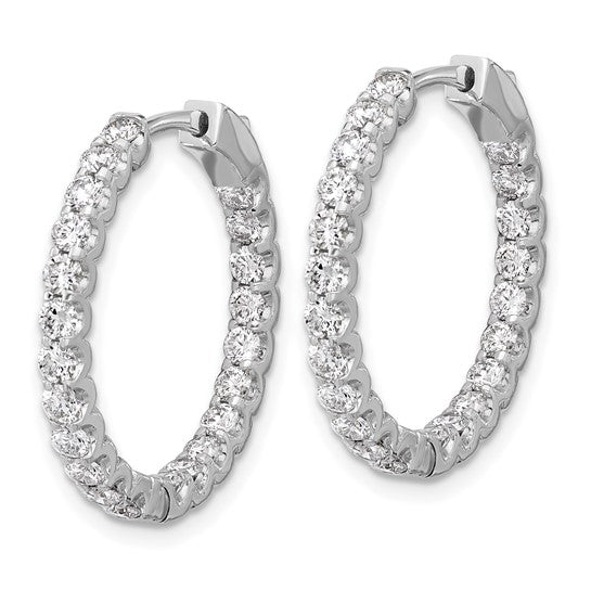 25mm Inside Out Natural Diamond Hoop Earrings