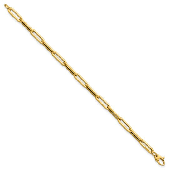 5.3mm Hollow Gold Paperclip Link Bracelet