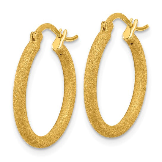 19mm Hollow Gold Hoop Earrings - Laser-Cut Finish