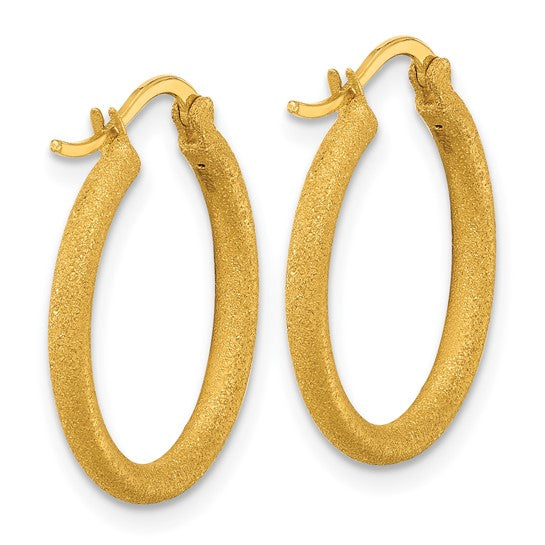 19mm Hollow Gold Hoop Earrings - Laser-Cut Finish