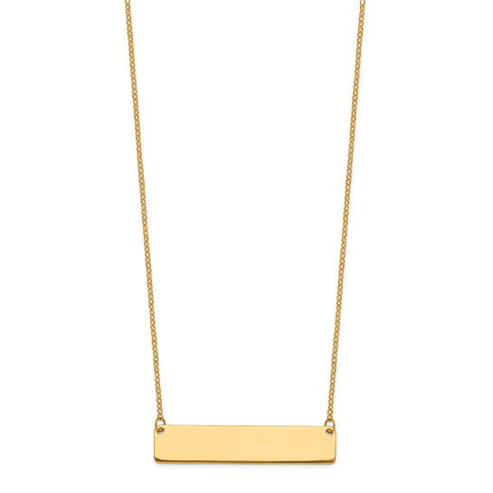 Classic Bar Necklace - 24K Yellow Gold