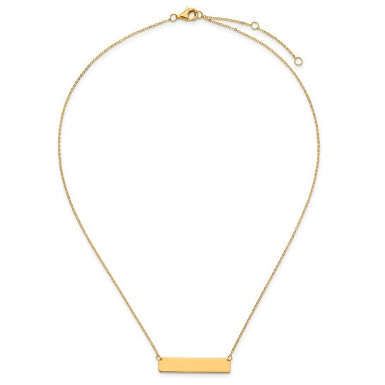 Classic Bar Necklace - 24K Yellow Gold
