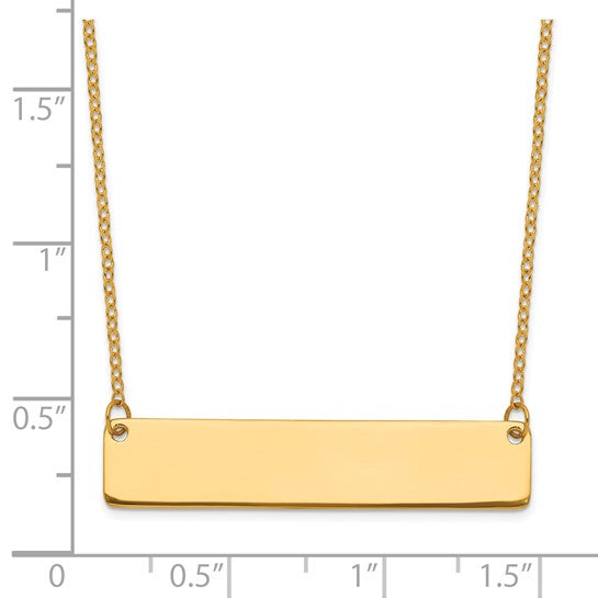 Classic Bar Necklace - 24K Yellow Gold