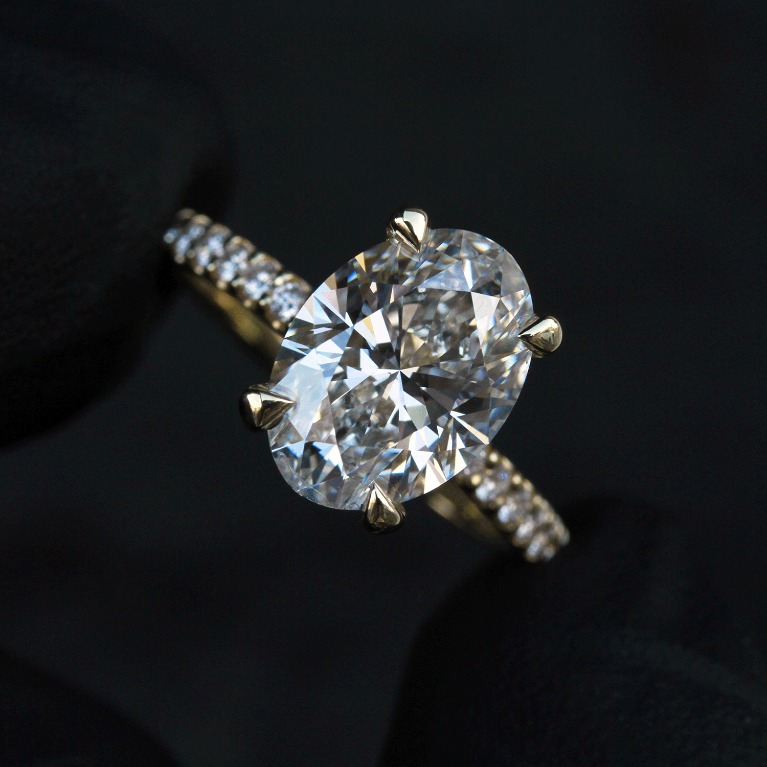 Custom Design Deposit - Oval Brilliant GIA Certified Hidden Halo Diamond Engagement Ring