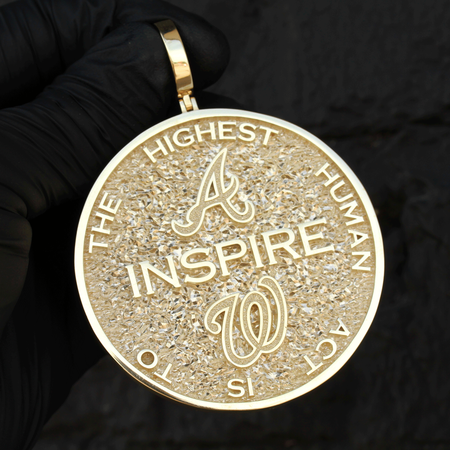 Custom Design Deposit - "The Highest Human Act Is To Inspire" Frosted Pendant
