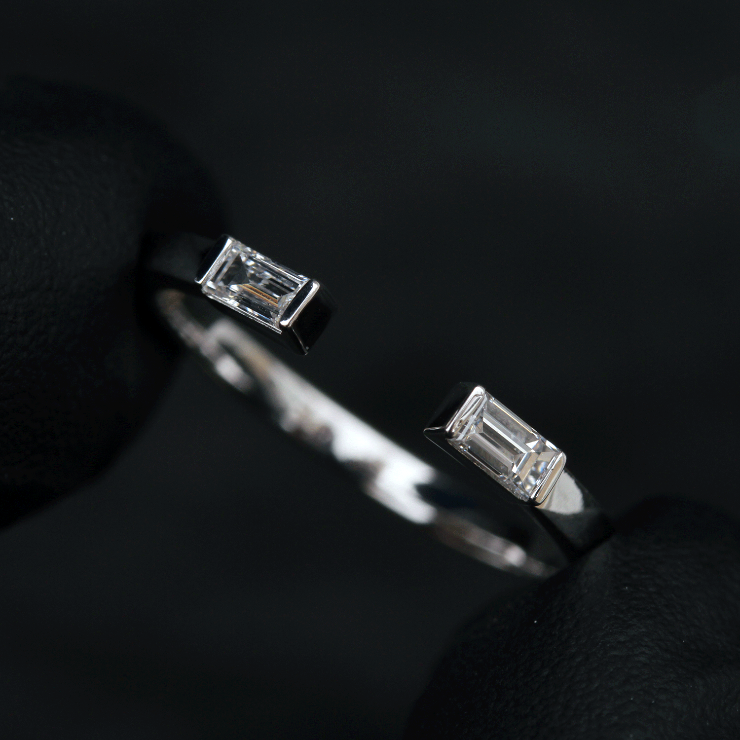 Custom Design Deposit - Open Space Baguette Diamond Wedding Band