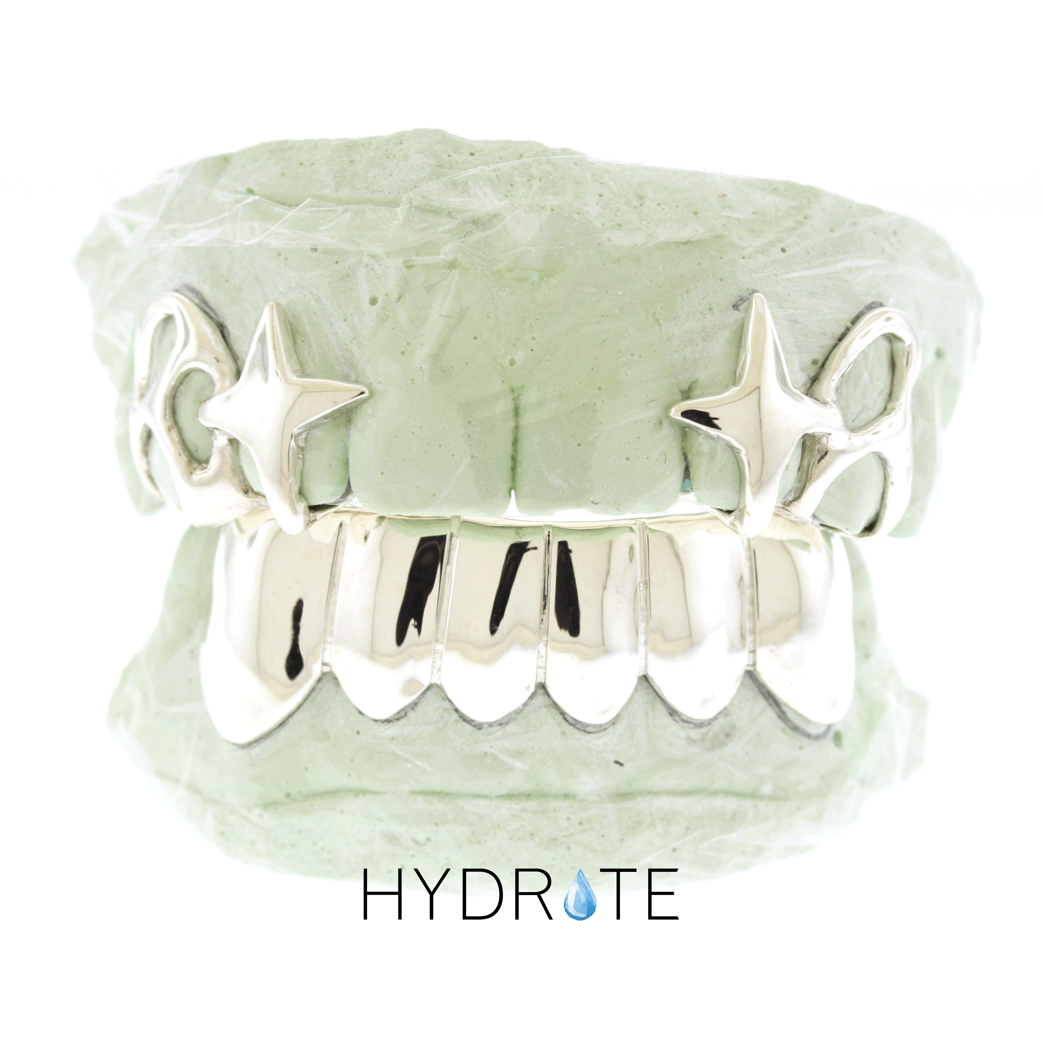 Gold Grillz Custom Design Set – 4 Top with Back Bar & 6 Solid Bottom