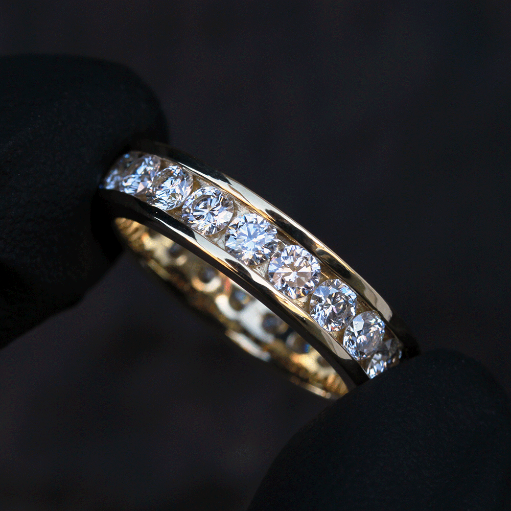 5mm Channel Set Men's Natural Diamond Eternity Band (2.74ctw)