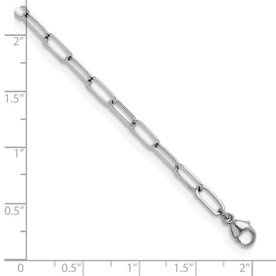 3.4mm Paperclip Link Chain Necklace - Platinum