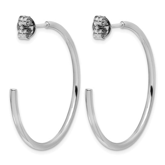 37mm J-Hoop Earrings - Platinum