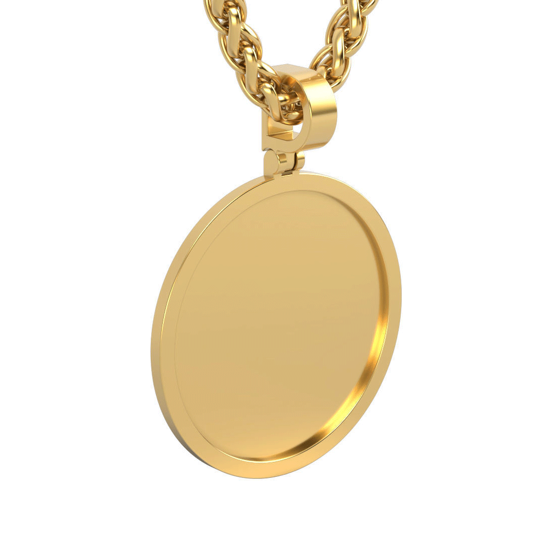 Circle Memorial Picture Pendant - Medium