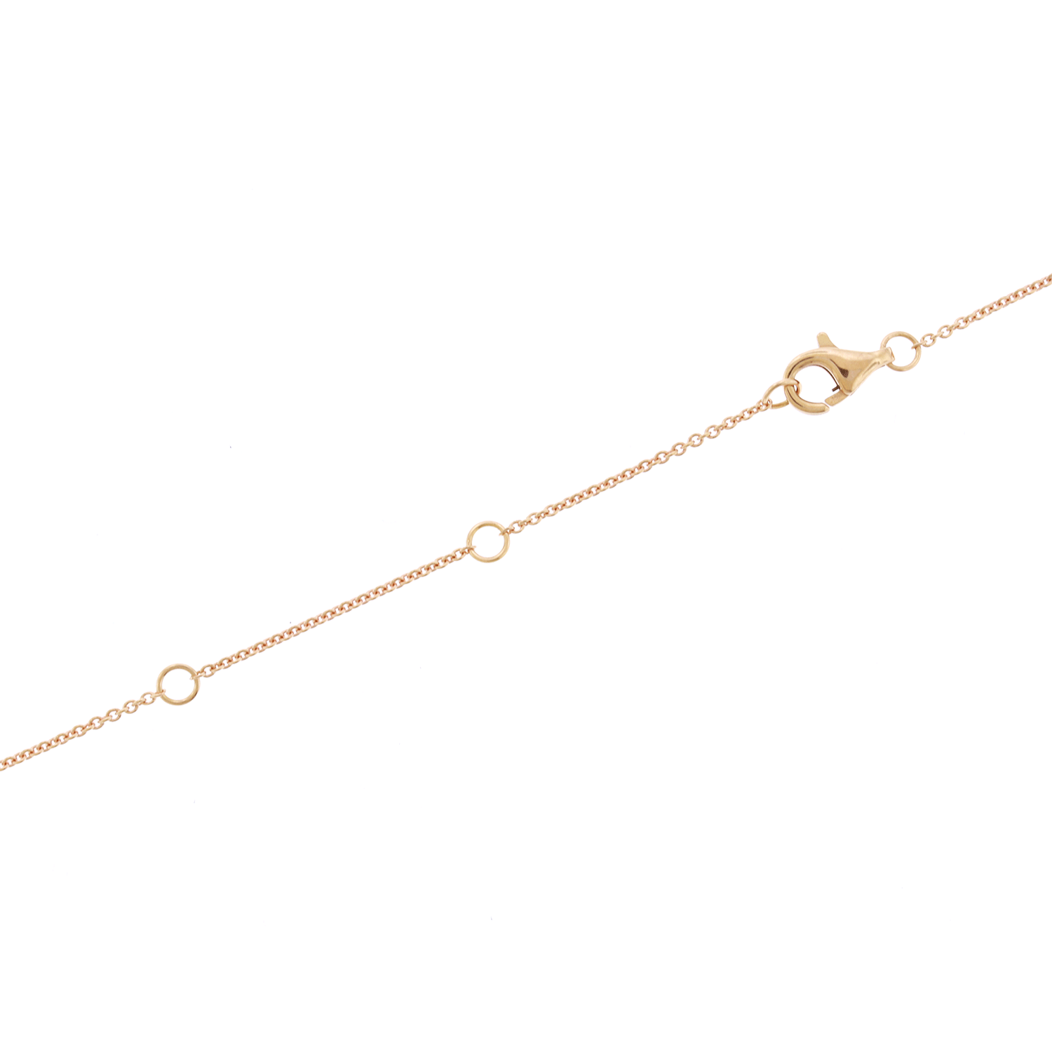 Geometric Pavé Natural Diamond Necklace (1/10ctw) - 18K Rose Gold