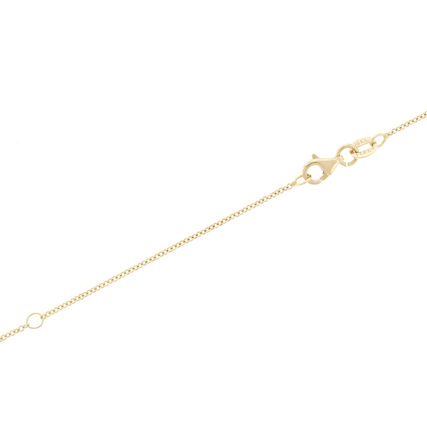 Round Brilliant Bezel Set Diamond Solitaire Necklace - 18K Yellow Gold (1/3ct)