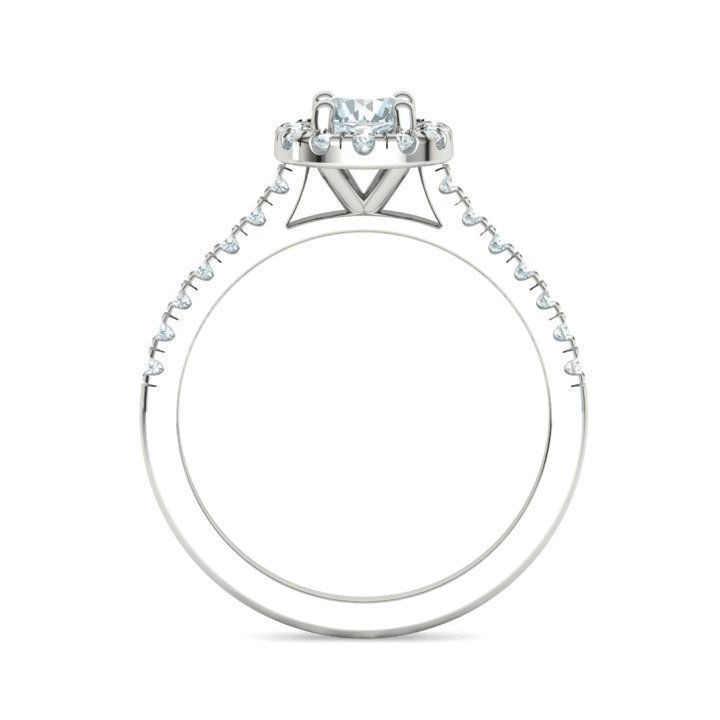 Round Brilliant Natural Diamond Halo Engagement Ring Mounting (3/8ctw)