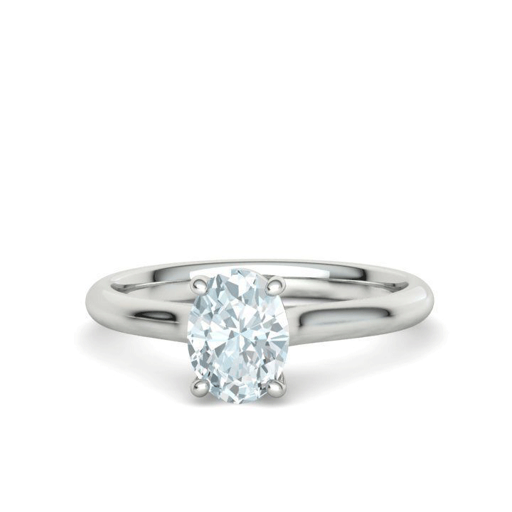 Oval Brilliant Diamond Solitaire Engagement Ring (7/8ctw)