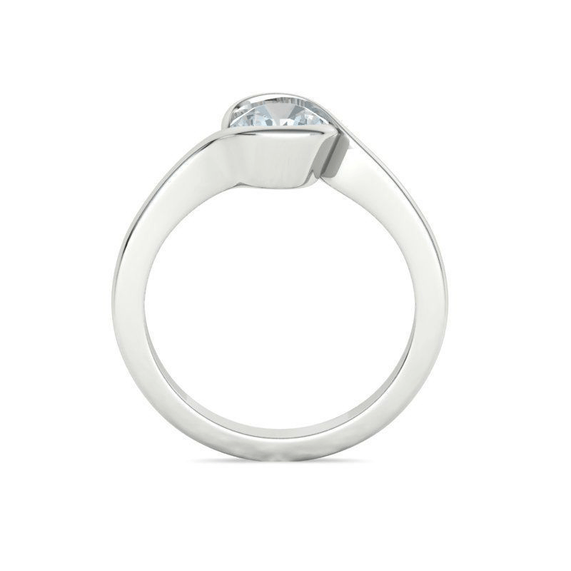 Round Brilliant Solitaire Bypass Engagement Ring Mounting
