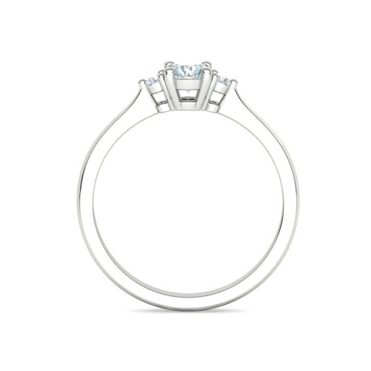 Three Stone GIA Certified Natural Diamond Engagement Ring (3/8ctw)