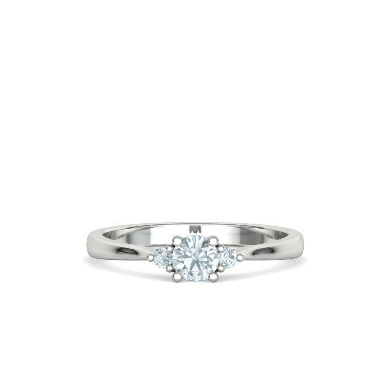 Three Stone GIA Certified Natural Diamond Engagement Ring (3/8ctw)