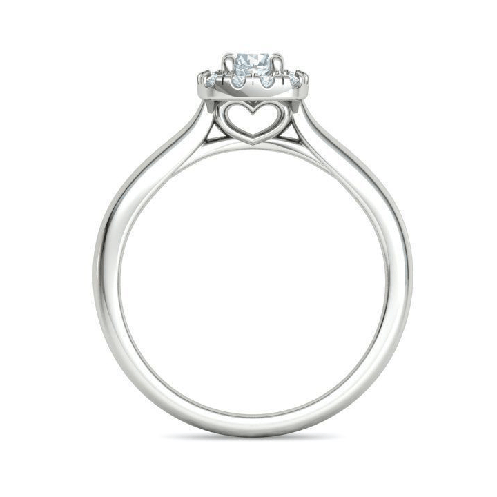 Round Brilliant Halo Natural Diamond Engagement Ring (1/3ct)