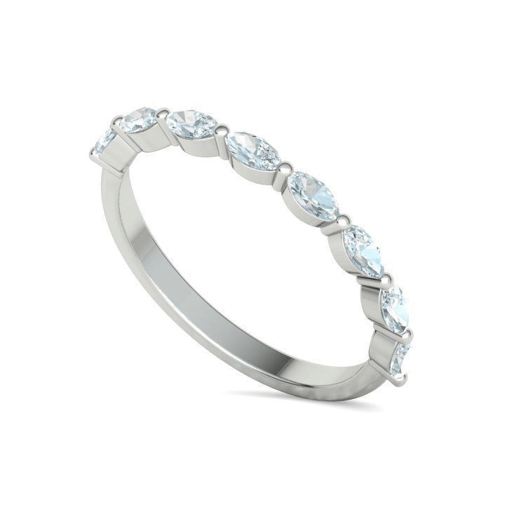 Marquise Diamond Wedding Band (1/2ctw)