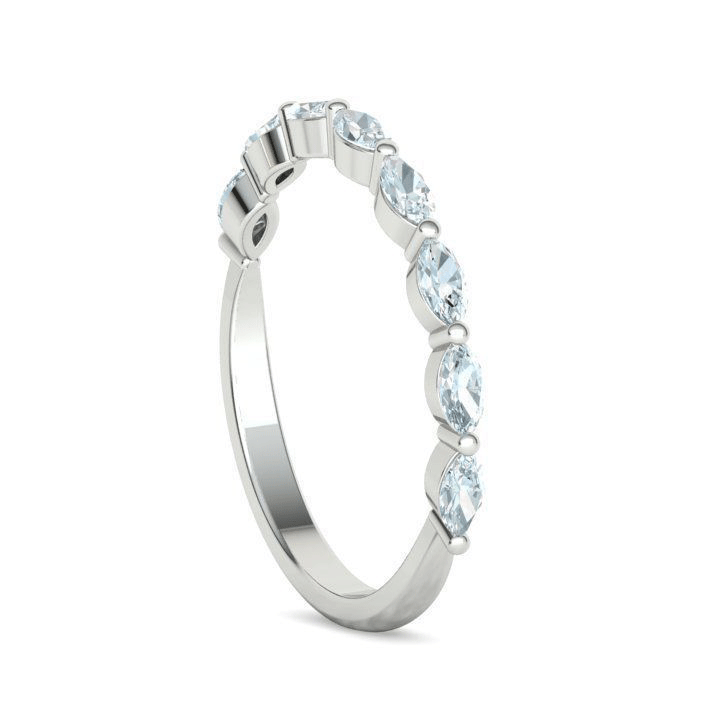 Marquise Diamond Wedding Band (1/2ctw)