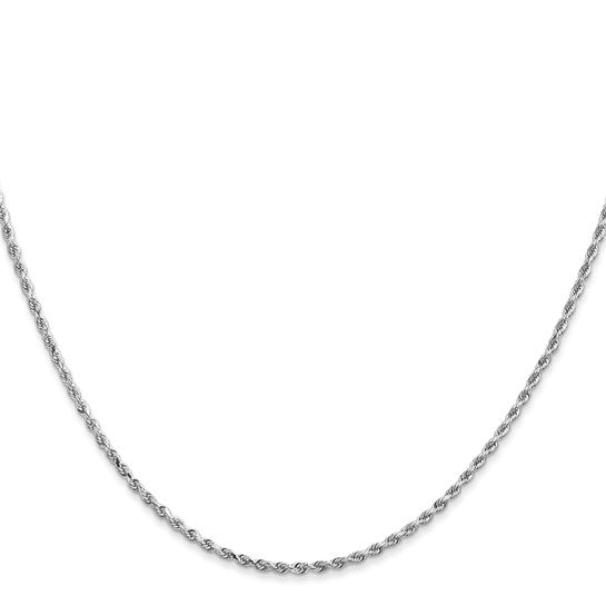 1.5mm Solid Gold Diamond-Cut Rope Chain Necklace