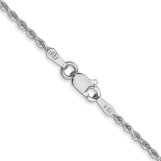 1.5mm Solid Gold Diamond-Cut Rope Chain Necklace