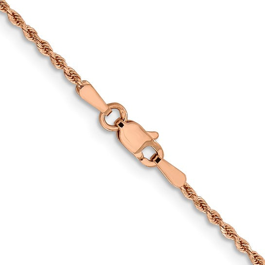 Solid Diamond-Cut Rope Necklace - 1.5mm