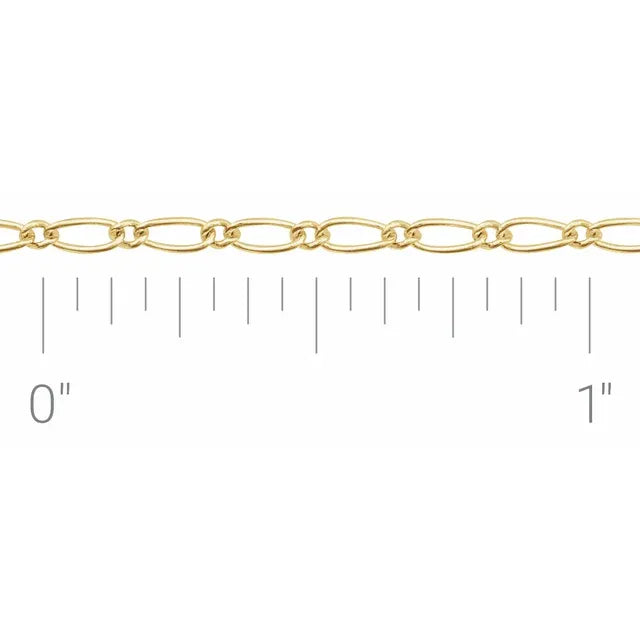 1.5mm Figaro Chain - Permanent Jewelry