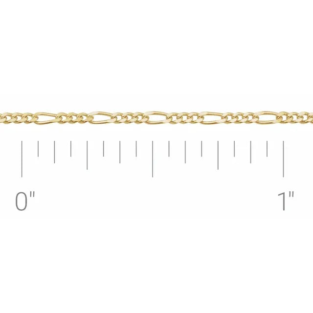 1.28mm Figaro Chain - Permanent Jewelry