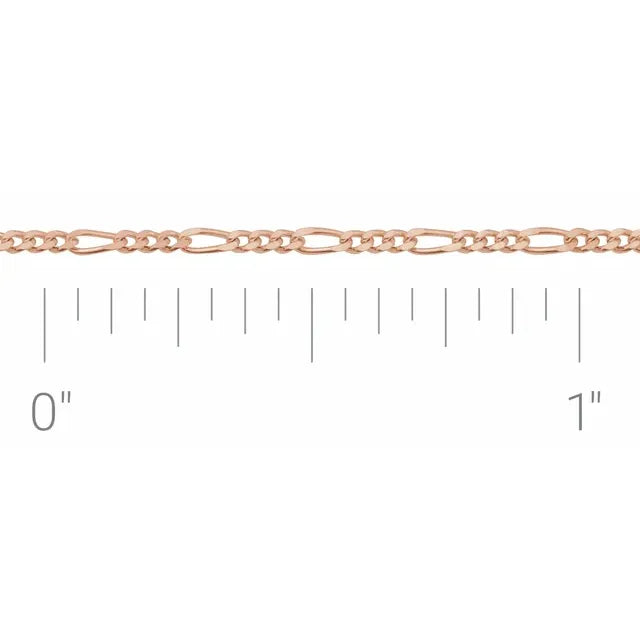 1.28mm Figaro Chain - Permanent Jewelry