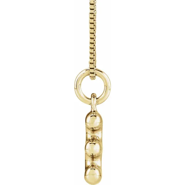 Bubble Letter Initial Necklace