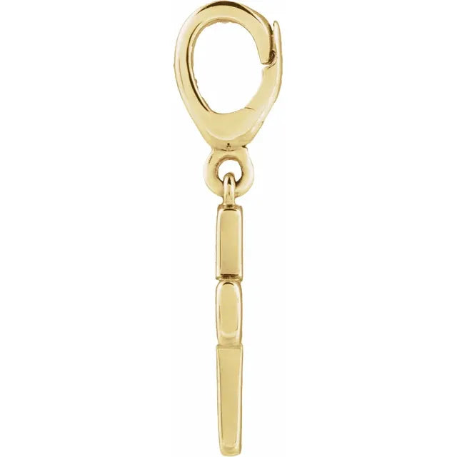 Gold Cross Charm Pendant