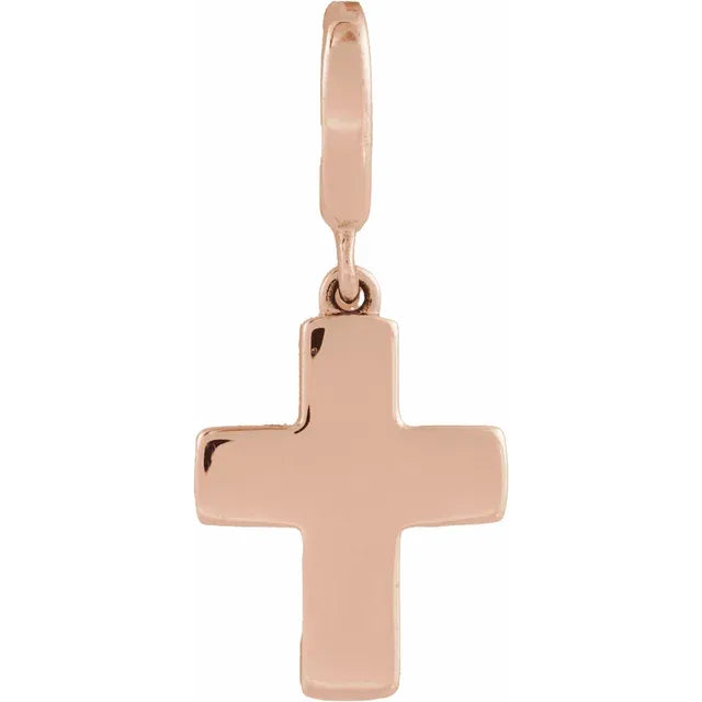 Gold Cross Charm Pendant