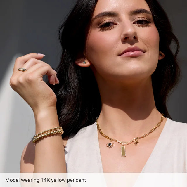 Gold Cross Charm Pendant