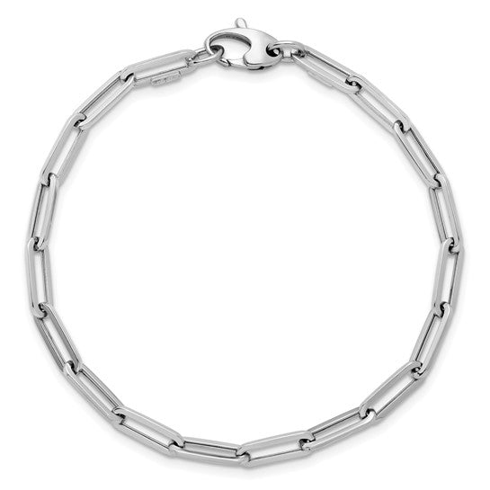 4mm Flat Paperclip Link Gold Bracelet
