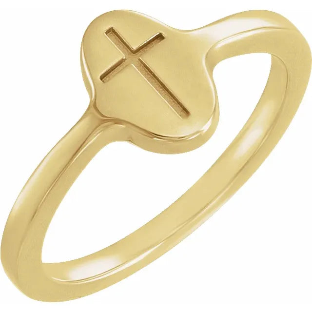 Cross Signet Ring