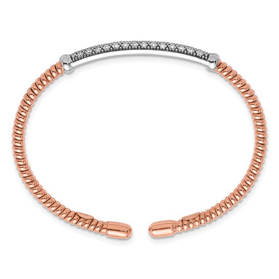 Brazalete tipo brazalete con pavé de diamantes naturales
