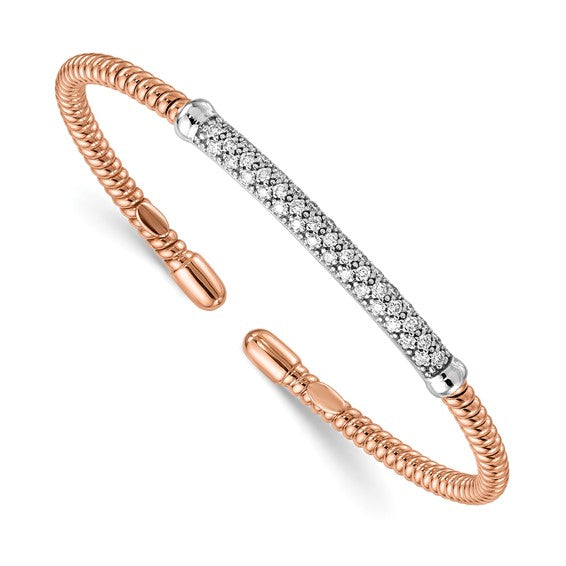 Natural Pavé Diamond Cuff Bangle Bracelet