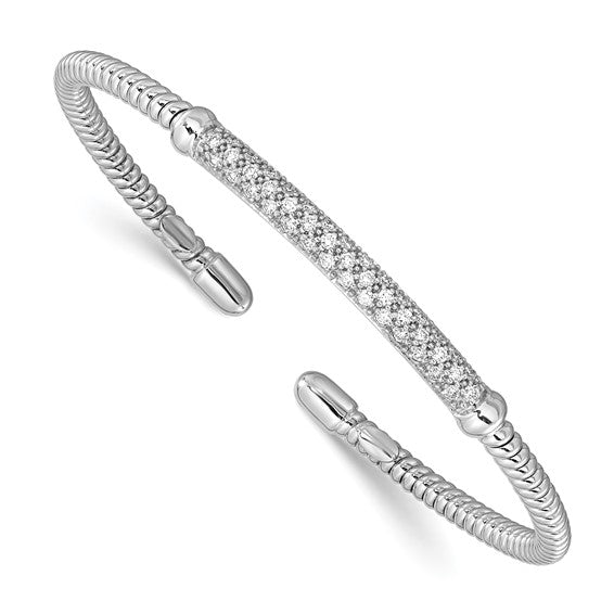 Brazalete tipo brazalete con pavé de diamantes naturales