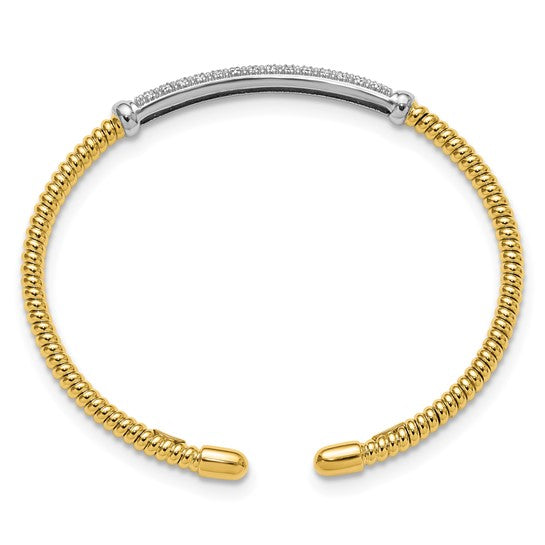 Brazalete tipo brazalete con pavé de diamantes naturales