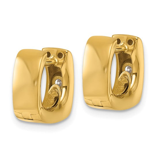 1/8ctw Flush Set Natural Diamond Huggie Earrings - Polished Finish