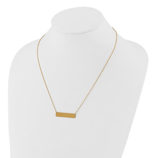 Classic Bar Necklace - 24K Yellow Gold