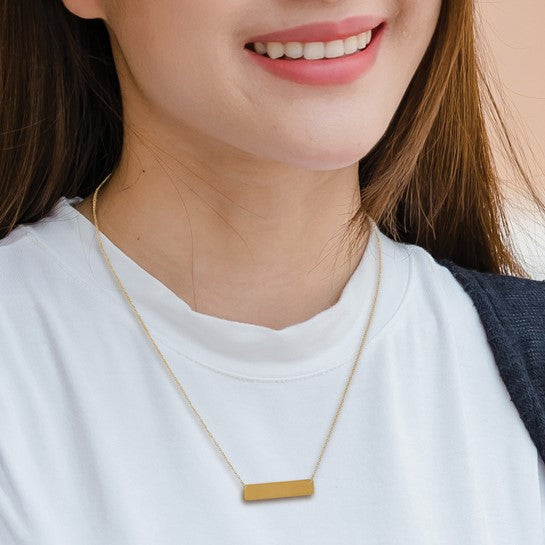 Classic Bar Necklace - 24K Yellow Gold