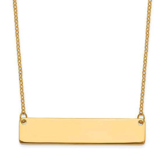 Classic Bar Necklace - 24K Yellow Gold