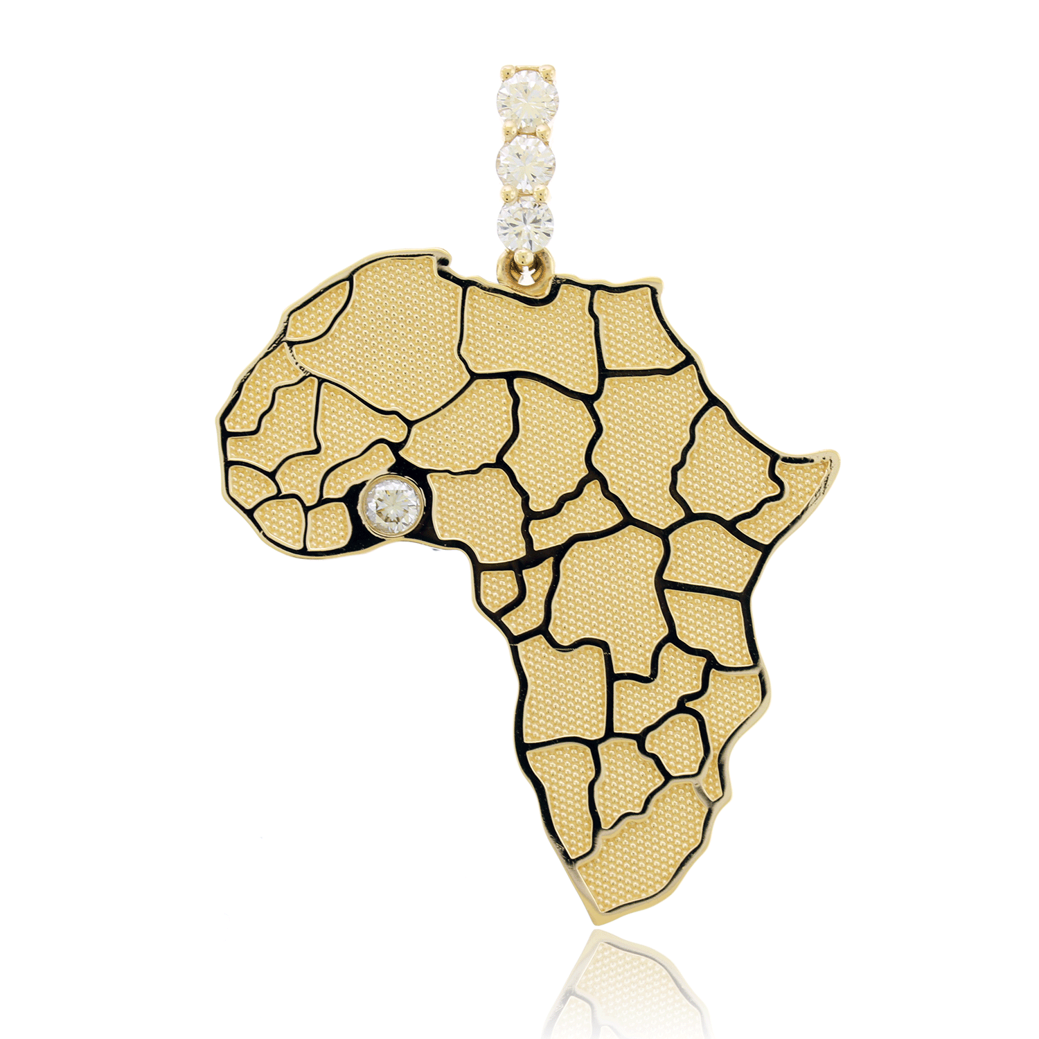 Depósito de diseño personalizado: colgante de diamantes naturales "África"
